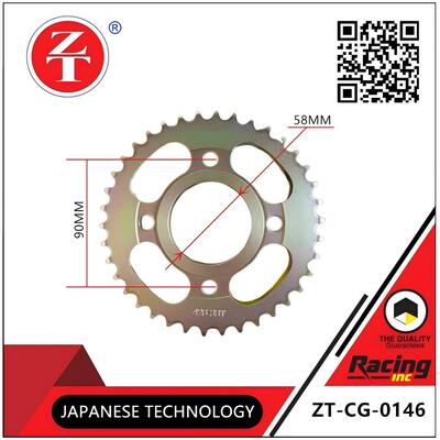 CG125 Big Tooth 428-37T Motorcycle Chain Wheel With Outer Diameter 106MM