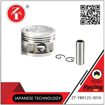 Wear Resistant YBR125 Motorcycle Piston Assembly With Pin Clamp Spring