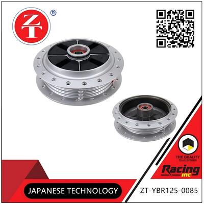 YBR125 Motorcycle Rear Wheel Hub Assembly Aluminum Alloy Preloaded Bearing Rear Wheel Assembly