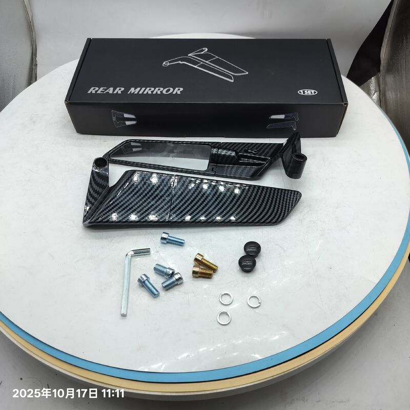 Universal fit carbon fiber style motorcycle rearview mirror for all models