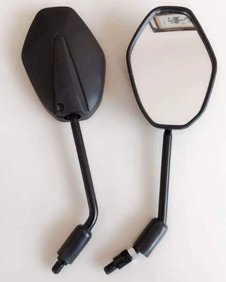 HSJ00080 Model Motorcycle Rearview Mirror Compatible with Honda Yamaha Suzuki for Universal Fit