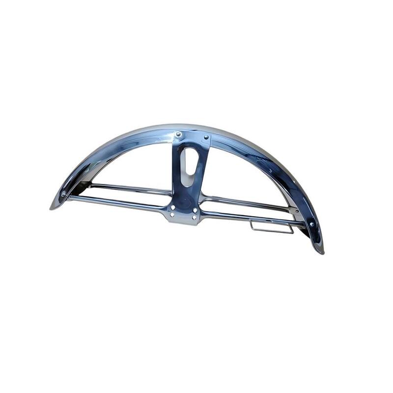 CG125 front fender, glossy chrome curved mudguard, compatible with 125 top-rod front wheel fender