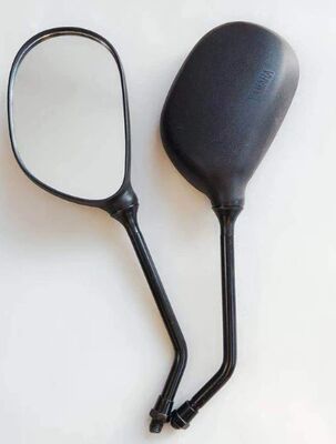 HSJ00089 Model Rearview Mirror Compatible with Honda Yamaha Suzuki Motorcycles - Universal Fit Side Mirror