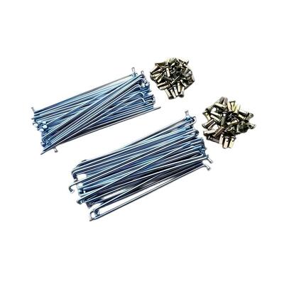 CG125 Front and Rear Wheel Spoke Set Galvanised Steel Rim Spokes Nuts