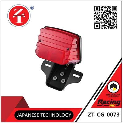 UV Resistant CG125 Motorcycle Rear Tail Light Assembly Red Brake Tail Light Bracket Kit