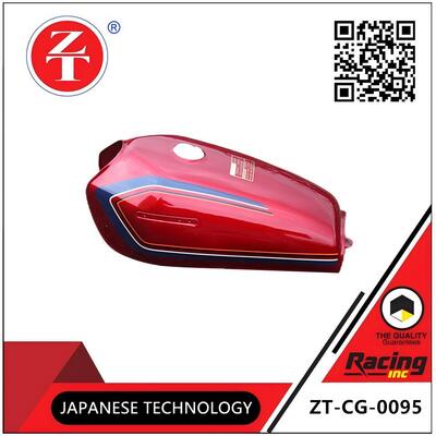 CG125 Motorcycle Fuel Tank Glossy Red Classic Style Approximately 12L