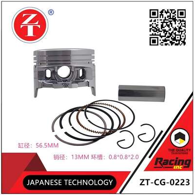 High Strength Steel CG125 Motorcycle Piston Set With Piston Ring Piston Pin