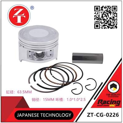 High Strength Steel CG125 Motorcycle Piston Set With Piston Ring Piston Pin