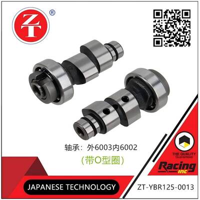 Alloy Steel YBR125 Motorcycle Camshaft With Bearing O Ring Abrasion Resistance