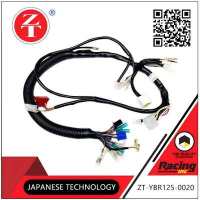 YBR125 Motorcycle Wiring Harness Assembly Flame Retardant Anti Aging