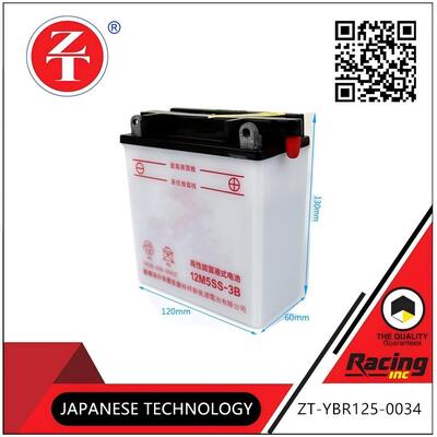 YBR125 motorcycle lead acid battery 12V Sealed Lead Acid Battery 12M5SS-3B